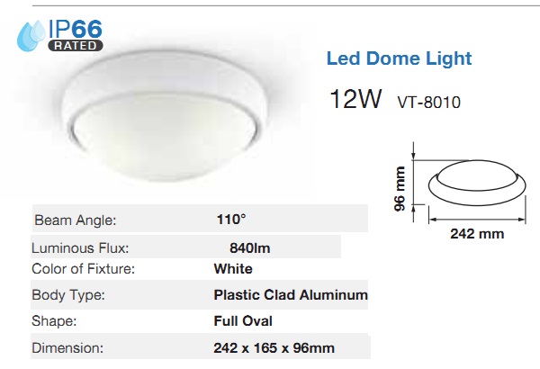 Plafoniera LED Ovale Bianca 12w Luce Calda